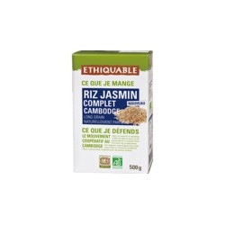 Riz Jasmin Complet Ethiquable du Cambodge Bio / 500g
