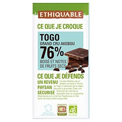 Chocolat Ethiquable Lait Noisettes / 180g