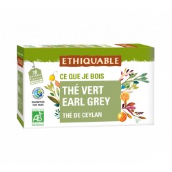 Thé Ethiquable Vert Earl Grey / 20 sachets