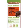 Chocolat Ethiquable noir 70% Pérou / 100g