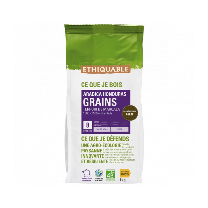 Café Ethiquable Honduras Bio Grains / 1kg