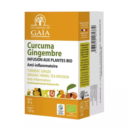 Infusion Gaïa Curcuma Gingembre / 20 infusettes