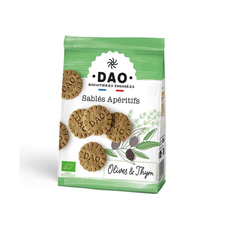 Sablés DAO Olives noires et thym / 150g