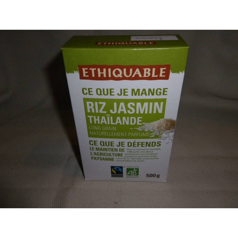 Riz Jasmin Ethiquable de Thaïlande Bio / 500g