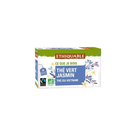 Thé Ethiquable Vert Jasmin / 20 sachets