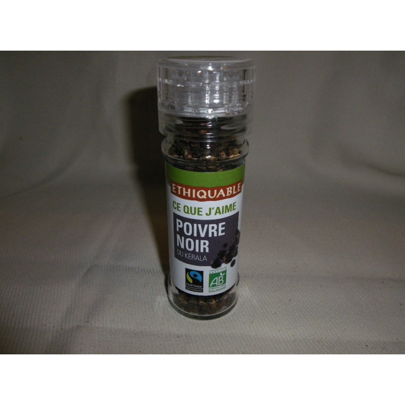 Poivre Noir du Kerala en Grains Moulin / 55g
