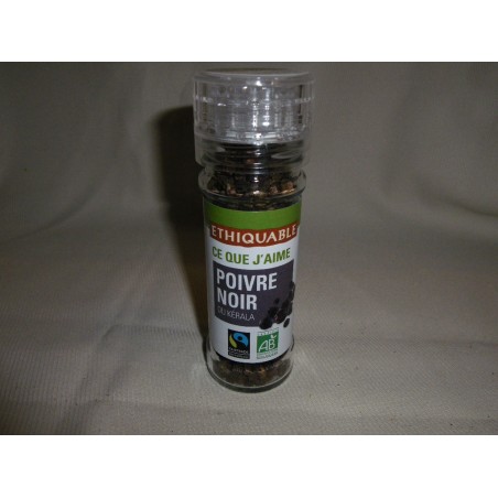 Poivre Noir du Kerala en Grains Moulin / 55g